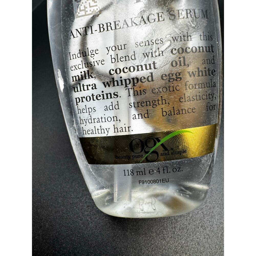 NWT ogx Nourishing Coconut Milk Anti Breakage Serum FULL SIZE 4oz - Picture 3 of 4